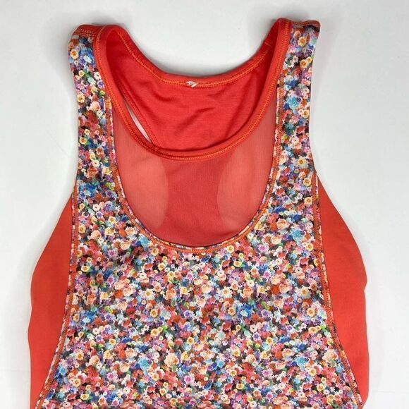 Lululemon Mesh With Me Tank In Petal Prism/Atomic Red Size 2 - Picture 4 of 7